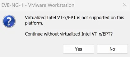 Virtualized VT-x/EPT is not supported on this platform